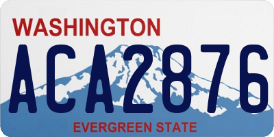 WA license plate ACA2876