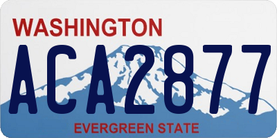 WA license plate ACA2877