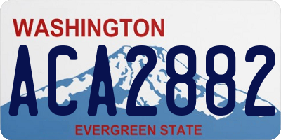 WA license plate ACA2882