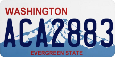WA license plate ACA2883
