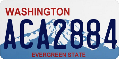 WA license plate ACA2884