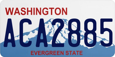 WA license plate ACA2885
