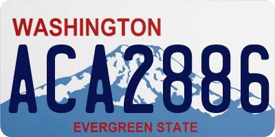 WA license plate ACA2886