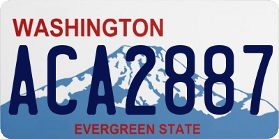 WA license plate ACA2887