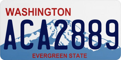 WA license plate ACA2889