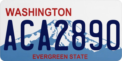 WA license plate ACA2890
