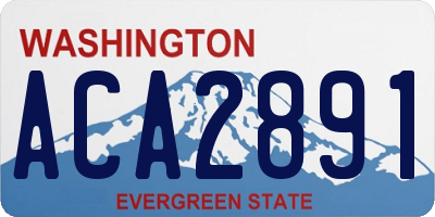 WA license plate ACA2891