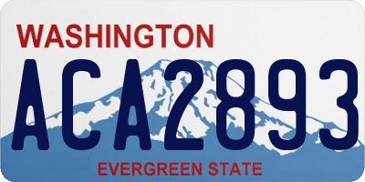 WA license plate ACA2893