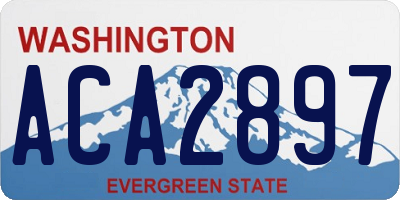 WA license plate ACA2897