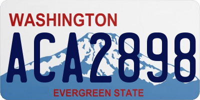WA license plate ACA2898
