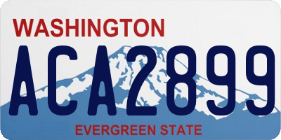 WA license plate ACA2899