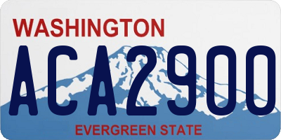 WA license plate ACA2900