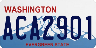 WA license plate ACA2901
