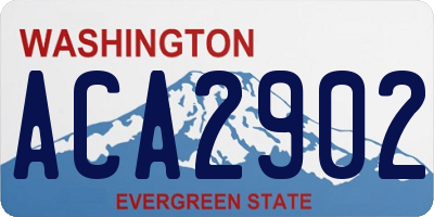 WA license plate ACA2902
