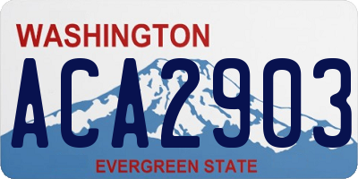 WA license plate ACA2903