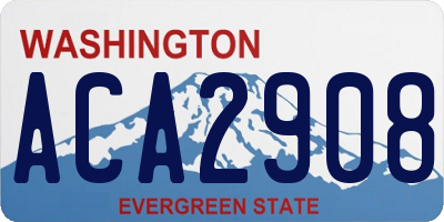 WA license plate ACA2908