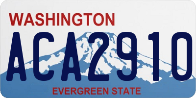 WA license plate ACA2910