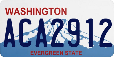 WA license plate ACA2912