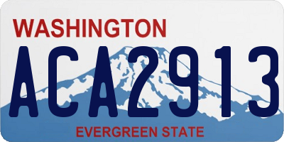 WA license plate ACA2913