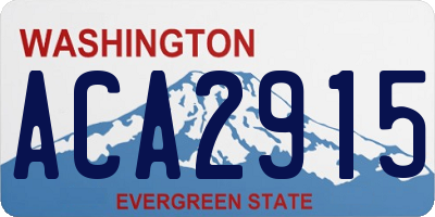 WA license plate ACA2915