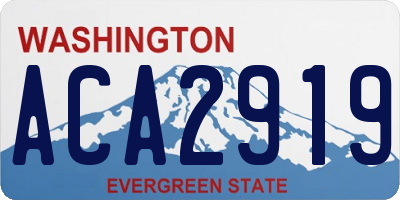 WA license plate ACA2919