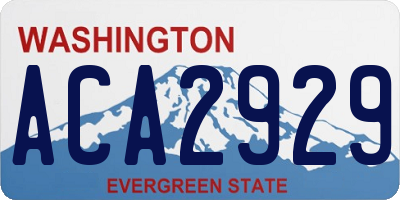WA license plate ACA2929