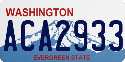 WA license plate ACA2933