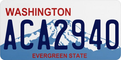 WA license plate ACA2940