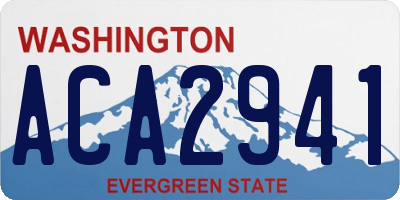 WA license plate ACA2941