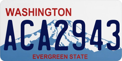 WA license plate ACA2943