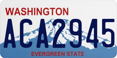 WA license plate ACA2945