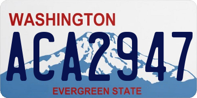 WA license plate ACA2947