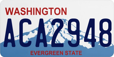 WA license plate ACA2948