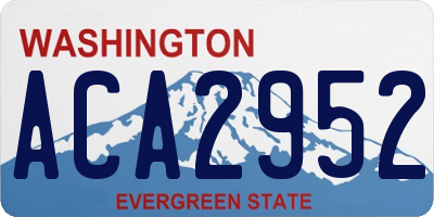 WA license plate ACA2952