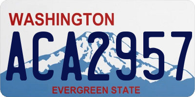 WA license plate ACA2957