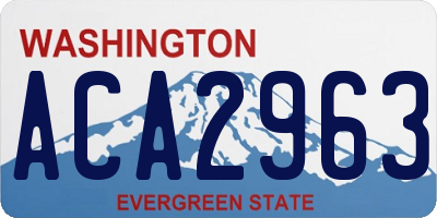 WA license plate ACA2963