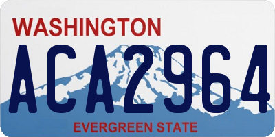 WA license plate ACA2964