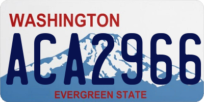 WA license plate ACA2966