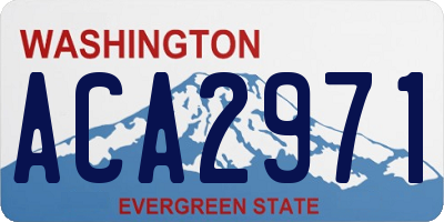 WA license plate ACA2971