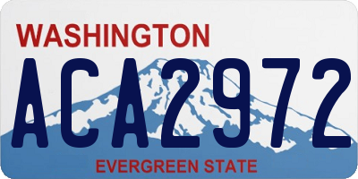 WA license plate ACA2972