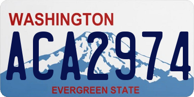 WA license plate ACA2974
