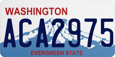 WA license plate ACA2975