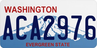 WA license plate ACA2976