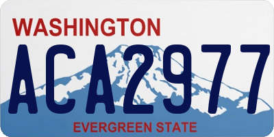 WA license plate ACA2977