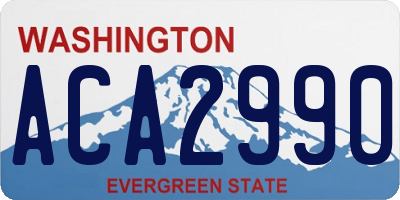 WA license plate ACA2990