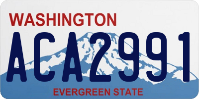 WA license plate ACA2991