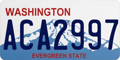 WA license plate ACA2997