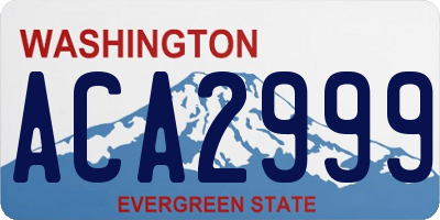 WA license plate ACA2999