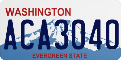 WA license plate ACA3040