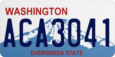 WA license plate ACA3041